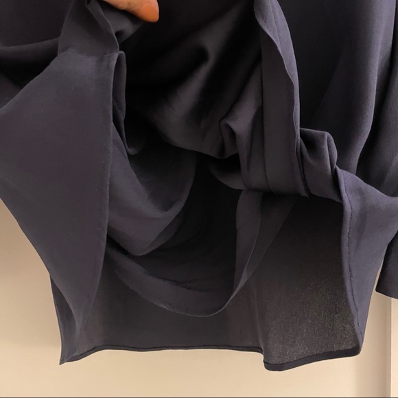 Ann Taylor Navy Drape Blouse - Picture 6 of 6
